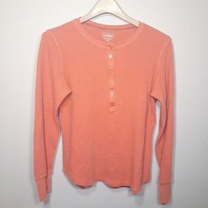 L.L Bean orange thermal shirt